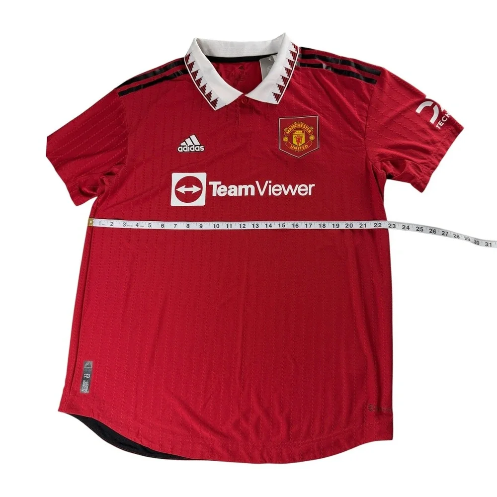 Adidas Manchester United 2022-23 Home Jersey Red Mens XL H13881 TeamViewer NEW